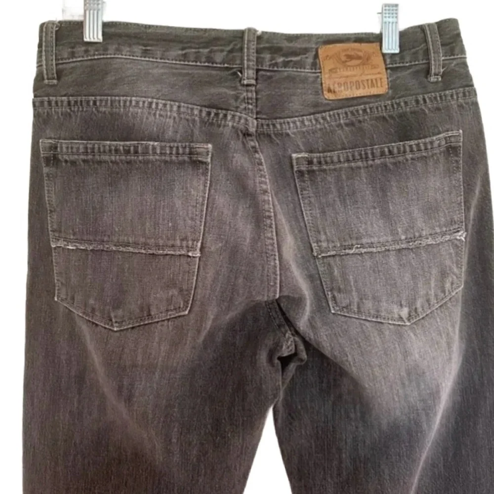 AEROPOSTALE ~ Men’s black/gray wash bootcut denim jeans size 32 x 34